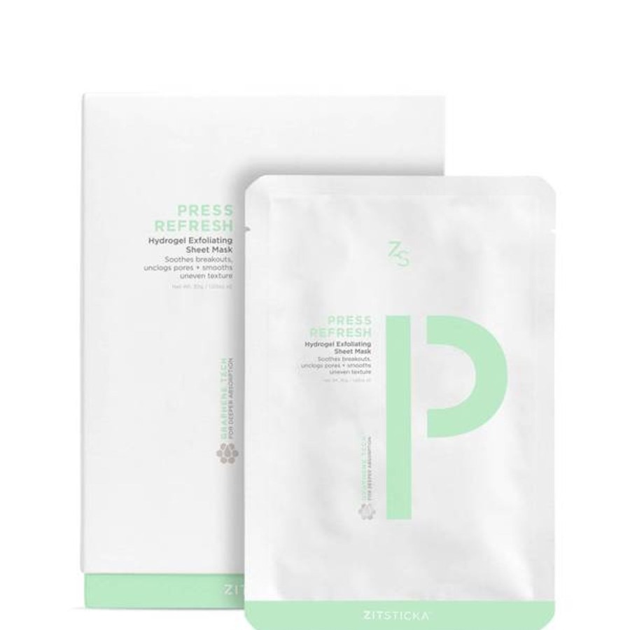 Skincare ZitSticka | Zitsticka Press Refresh Hydrogel Exfoliating Sheet Mask