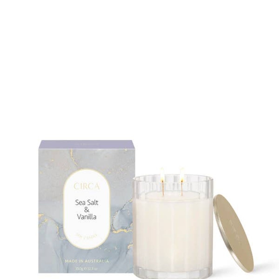 Fragrance CIRCA Scented Candles | Circa Sea Salt & Vanilla Scented Soy Candle 350G