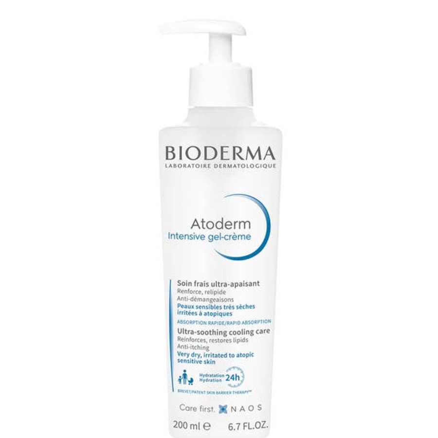 Skincare Bioderma | Bioderma Atoderm Intensive Gel-Creme Quick-Absorbing Lightweight Moisturiser For Dry Skin 200Ml