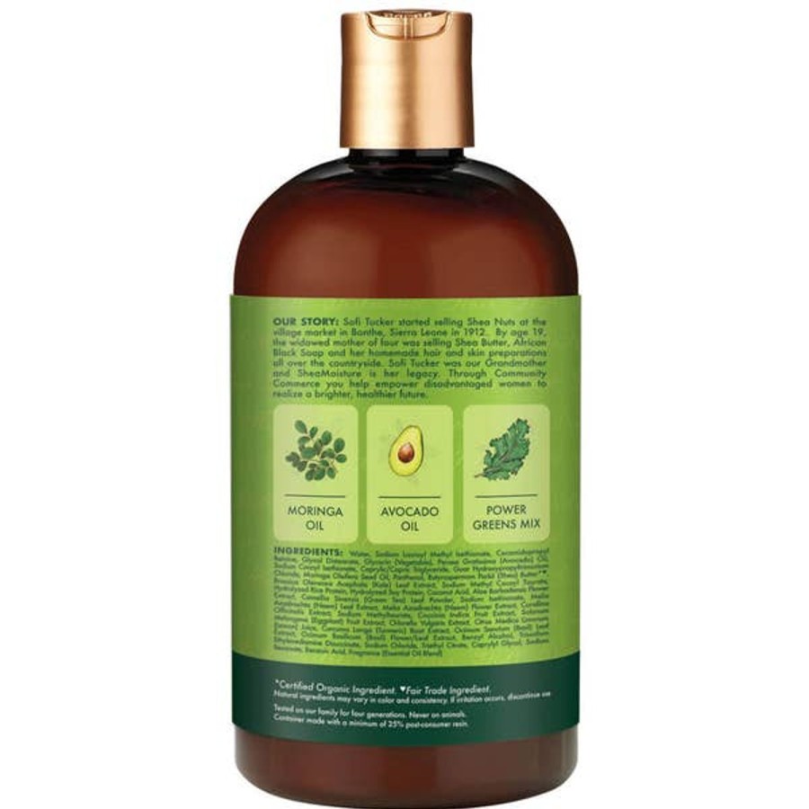 Haircare SheaMoisture | Sheamoisture Moringa And Avocado Power Greens Shampoo 384Ml