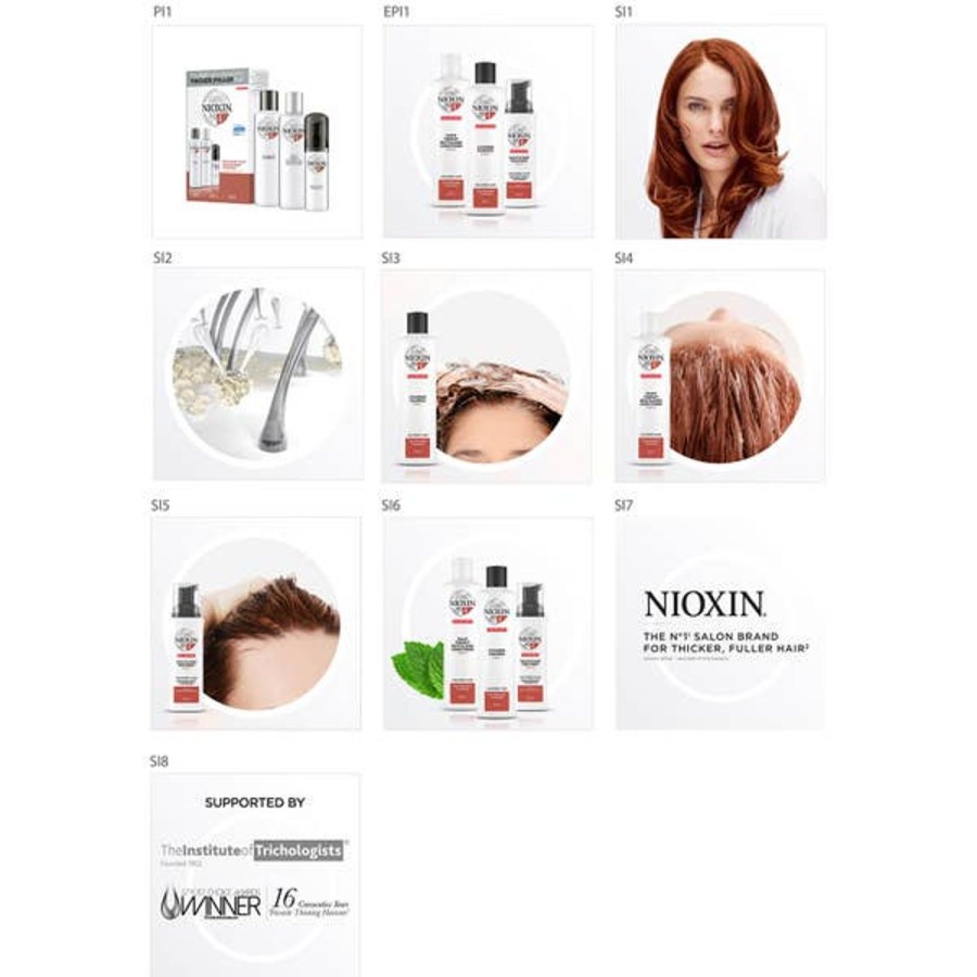 Men NIOXIN Shampoo | Nioxin 3-Part System Trial Kit 4 For Colored Hair With Progressed Thinning