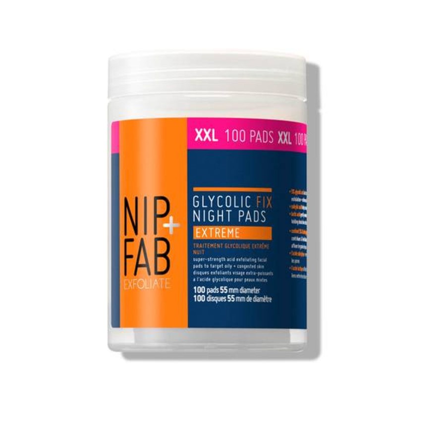 Skincare NIP+FAB | Nip+Fab Glycolic Fix Night Pads Extreme Xxl (100 Pads)